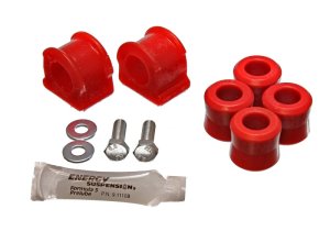 Volkswagen New Beetle Sway Bar Bushing Kit - Front - Energy Suspension - 21mm Bar, Hyper-Flex Polyurethane, Includes End Links & Brackets - Red - `98-`06